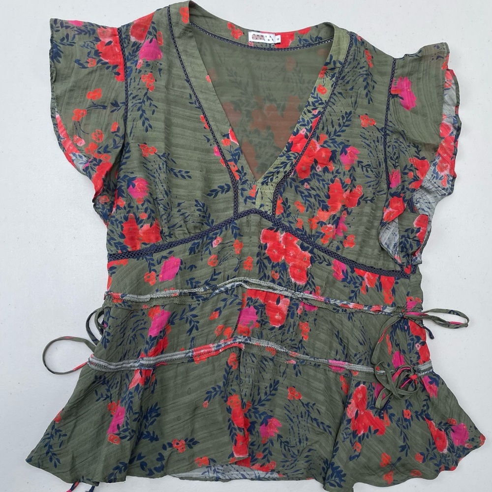 Tanya Taylor Silk Top Size 10